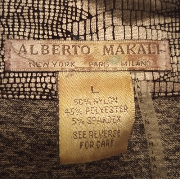 ALBERTO MAKALI studded knit pocket blouse. Large - Picture 9 of 10